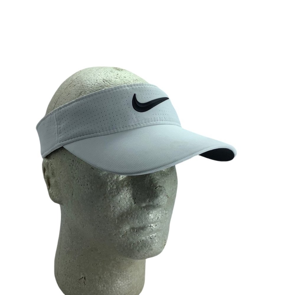 Nike Dri-Fit Visor Cap Adult White Black One Size Fits Most